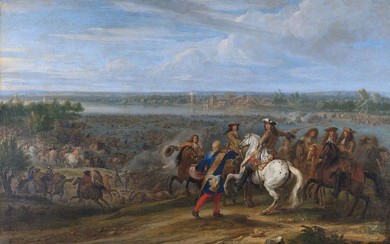 Louis XIV crosses the Rhine at Lobith, 1672 CE, 12 June (Adam Frans van der Meulen)(1632-1690) Rijksmuseum Amsterdam, S-KA-3753